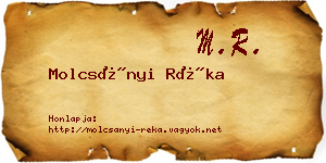 Molcsányi Réka névjegykártya