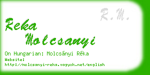 reka molcsanyi business card