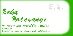 reka molcsanyi business card